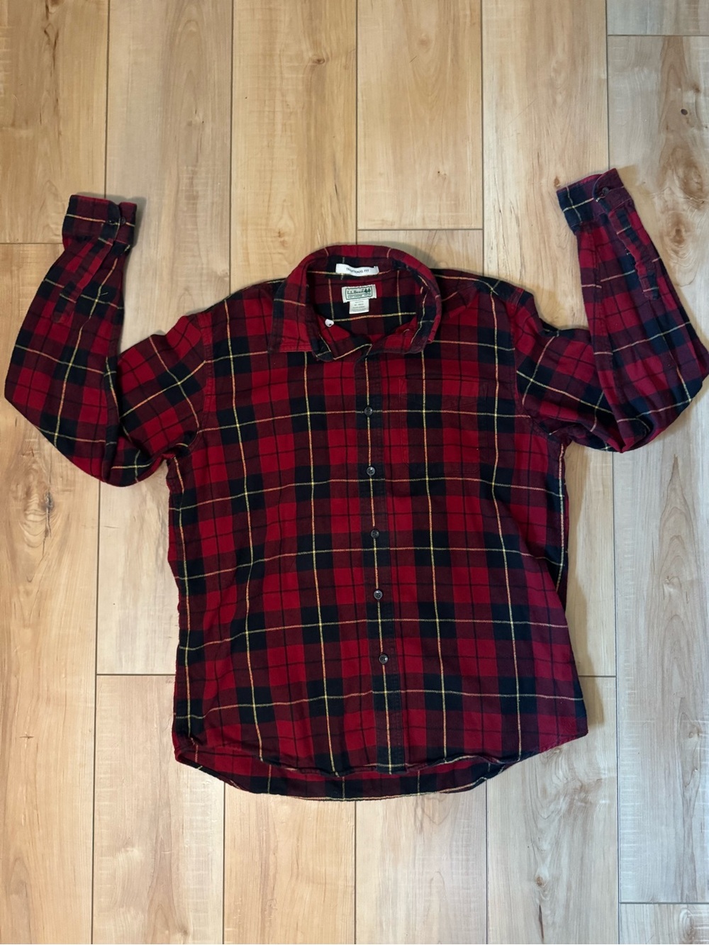 LLBean Mens Traditional Flannel Shirt Medium